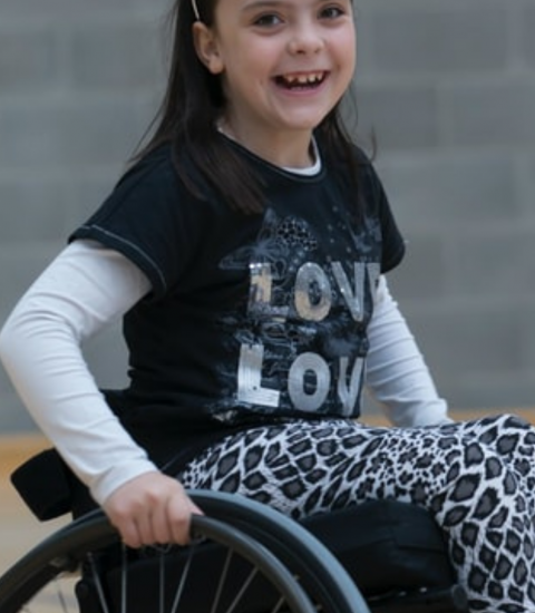 girl in a wheelchair